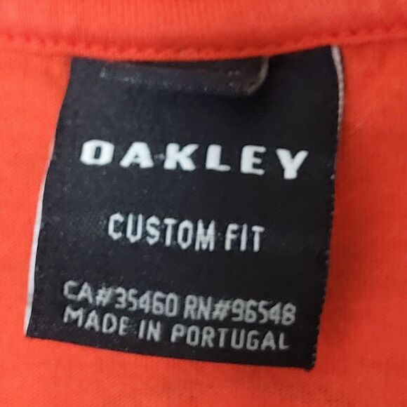 Vintage Oakley Shirt Men's XL Red Striped Logo Portugal 90s Short Sleeve Y2K VTG - Picture 7 of 8